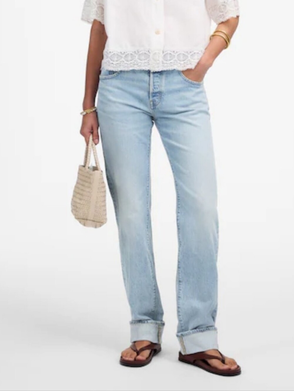 Madewell The Dean Easy Straight Jean - Foster Wash + Comfort Stretch